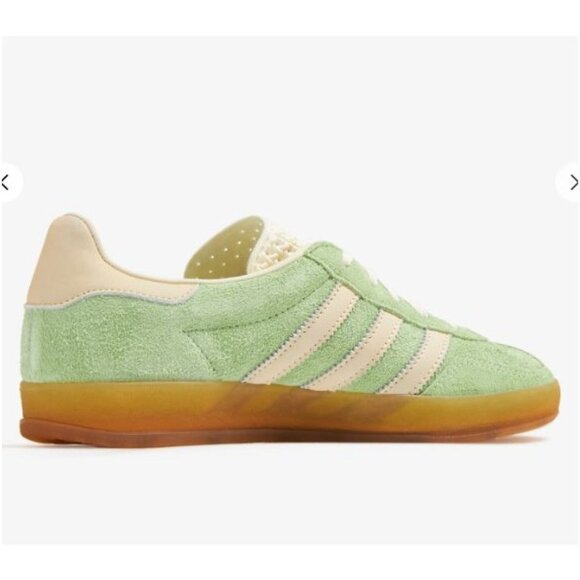 Adidas Women's Gazelle Indoor Suede 'Semi Green Spark Size 8.5 - Picture 2 of 6